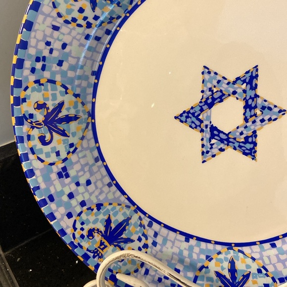 Chanukah Large Ceramic Serving Platter Tray Plate Festival of Lights - Picture 6 of 10